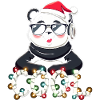 cool panda christmas