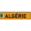 Plaque d'immatriculation Algérie Jaune