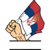 Flagge Serbien erster Textraum