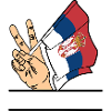 Flagge Serbien Friedenszeichen Textraum