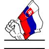Flagge Slowakei transparenter Fausttextraum