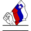 Flagge Slowenien transparenter Fausttextraum
