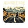 Przygoda czeka na motocykla Motocyklista Motocykl