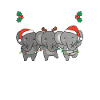 Joyeux Noël Mignon Éléphant Noël