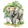 Un éléphant en Afrique