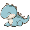 Dinosaure - Bleu Dino