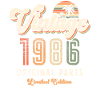 Millésime 1986 Anniversaire Rétro