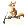 Funny Squirrel Branch Manager Cartoon