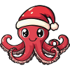 Octopus Christmas Cute