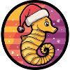 Seahorse Christmas X-Mas