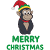 Cute Christmas monkey