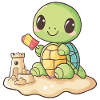 Turtle with popsicles