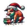 Christmas gluttony with Christmas pig