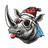 Rhino Christmas Funny