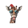 Girafe Noël Drôle