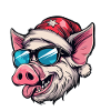 Pig Christmas Funny
