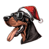 Doberman chien Noël drôle