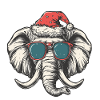 Elephant Christmas Funny