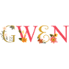 GWEN Name mit Blumen geschmückt