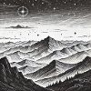 Stille Berglandschaft Sternenkreis