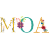 Nom du MOA décoré de fleurs