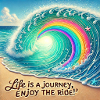 Wave Journey Rainbow Swirl
