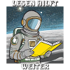ASTRONAUT READING A BOOK HELPS