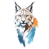 Luchs-Vektor-Kunst mit lebendiger Farbillustration