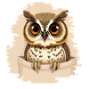 Owl simply big eyes