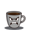 Grumpy Coffee Mug Illustration