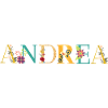 ANDREA Name mit Blumen geschmückt