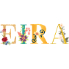 EIRA Name mit Blumen geschmückt