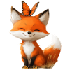 Fox with Butterfly