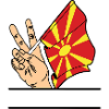 Flagge Nordmazedonien Friedenszeichen Textraum