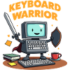 clavier guerrier dessin animé
