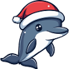 Dolphin Christmas Cute