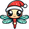 Libellule Noël mignon