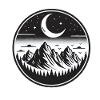 Mountains at night