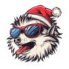 Hérisson Noël Drôle
