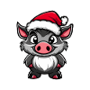 Cochon Noël Mignon Sanglier