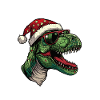 Dinosaur T-Rex Christmas Funny