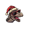 Dinosaure stégosaure Noël drôle