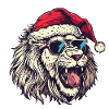 Lion Christmas Funny