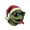 Tortue Noël Drôle