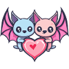 Bat Couple Love Valentine's Day