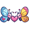 Papillon Couple Amour Saint Valentin