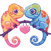 Couple Caméléon Amour La Saint-Valentin
