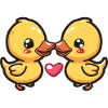 Duck Couple Love Valentine's Day