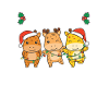 Joyeux Noël Mignon Girafe Noël