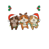 Joyeux Noël Cochon d’Inde mignon